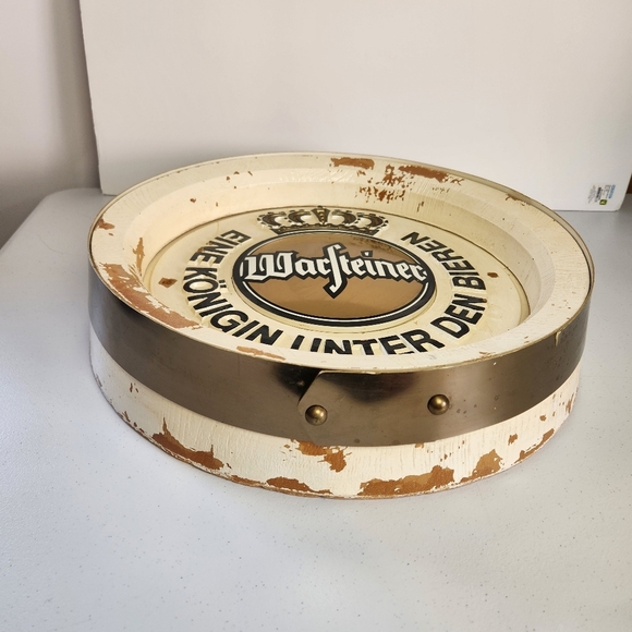 Warsteiner German Beer Barrel End Advertising Wall Sign Breweriana Man Cave - Picture 3 of 9